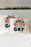 Kişiye Özel Life Is Better With Cat Yastık Kılıfı