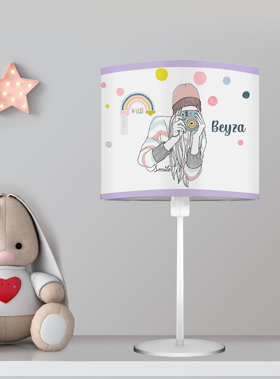 Kişiye Özel Başucu Abajur Fotoğrafçı Kız