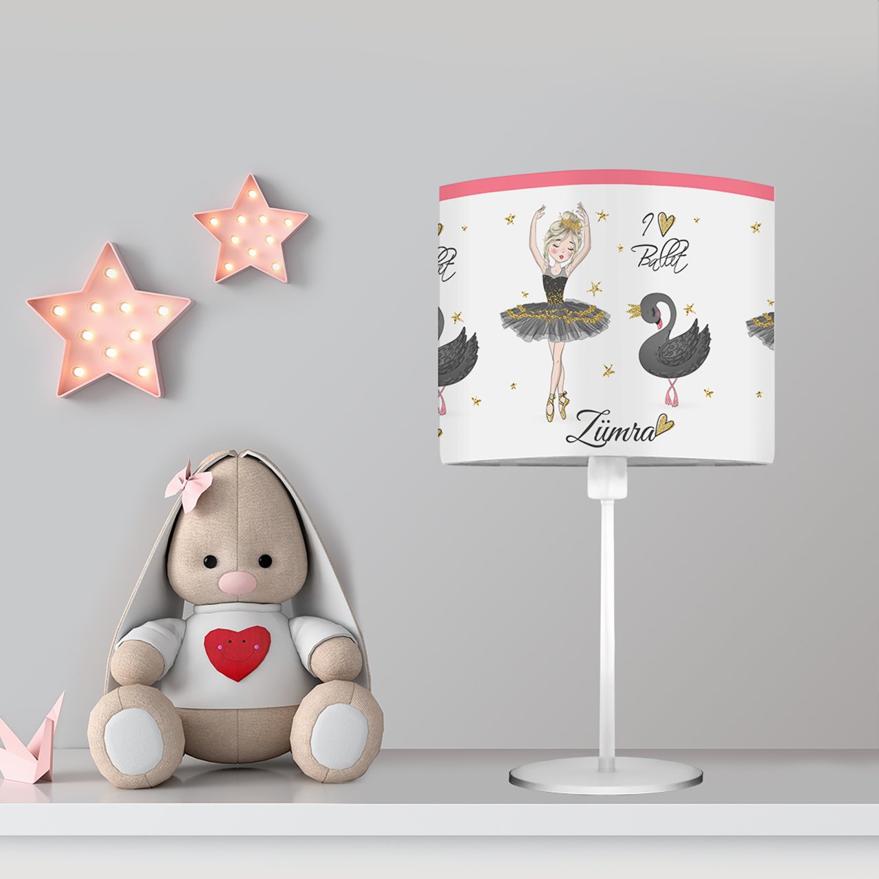 Kişiye Özel Başucu Abajur Balerin