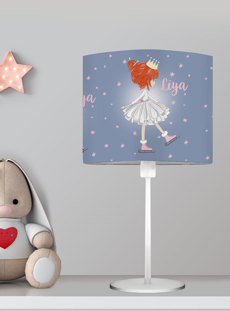 Kişiye Özel Başucu Abajur Patenli Kız