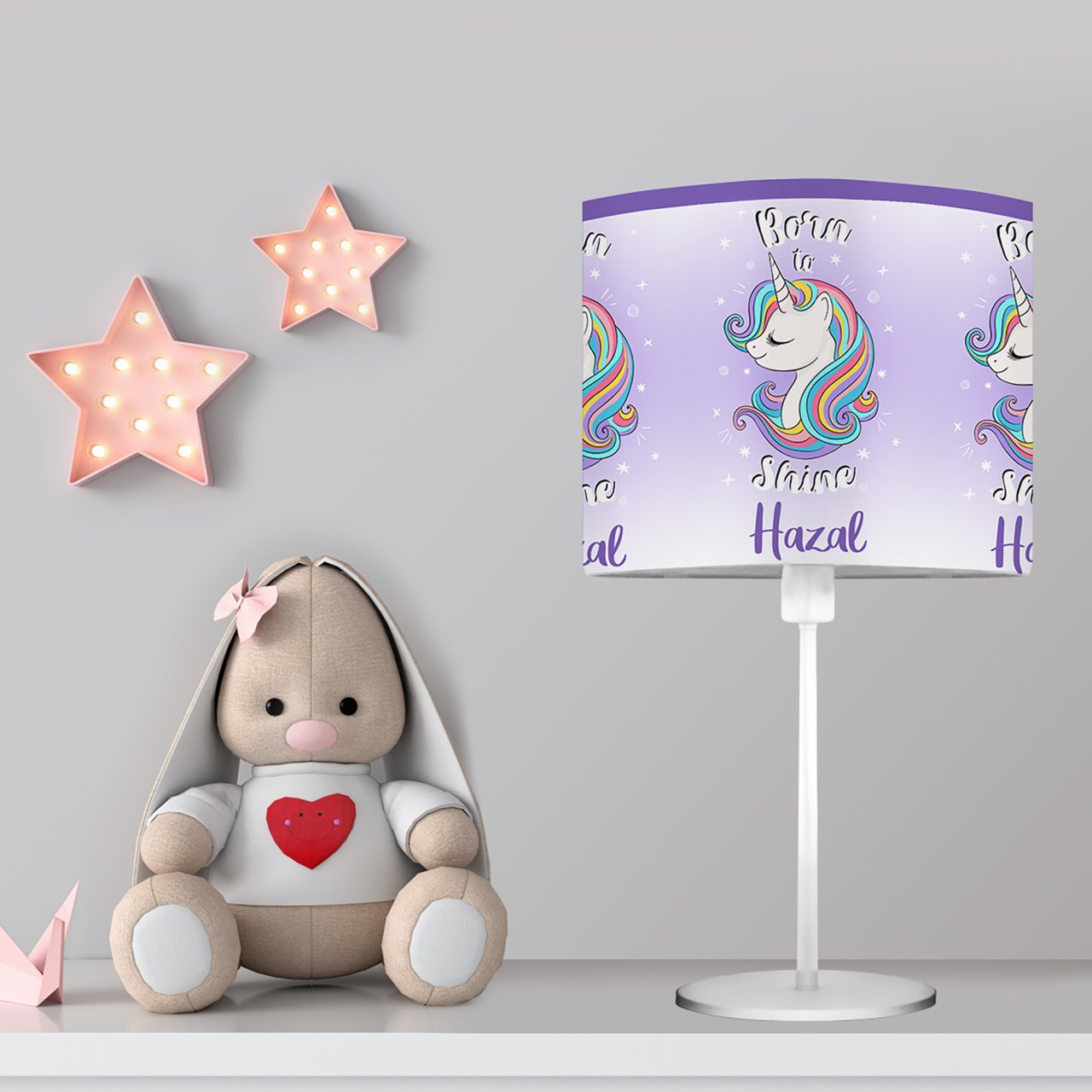 Kişiye Özel Başucu Abajur Unicorn Ürün ana görseli