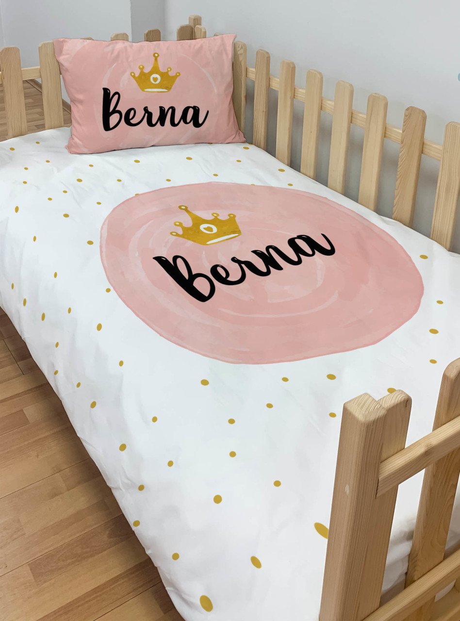 Kişiye Özel Montessori %100 Pamuk Nevresim Seti Pastel Ürün ana görseli