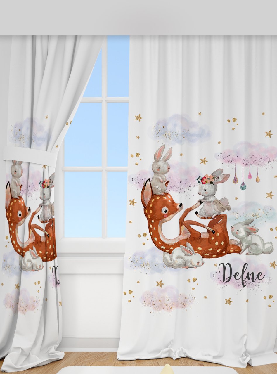 Kişiye Özel Fon Perde Bambi