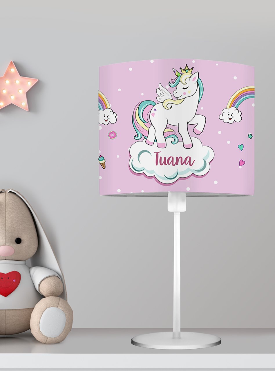 Kişiye Özel Başucu Abajur Unicorn Ürün ana görseli