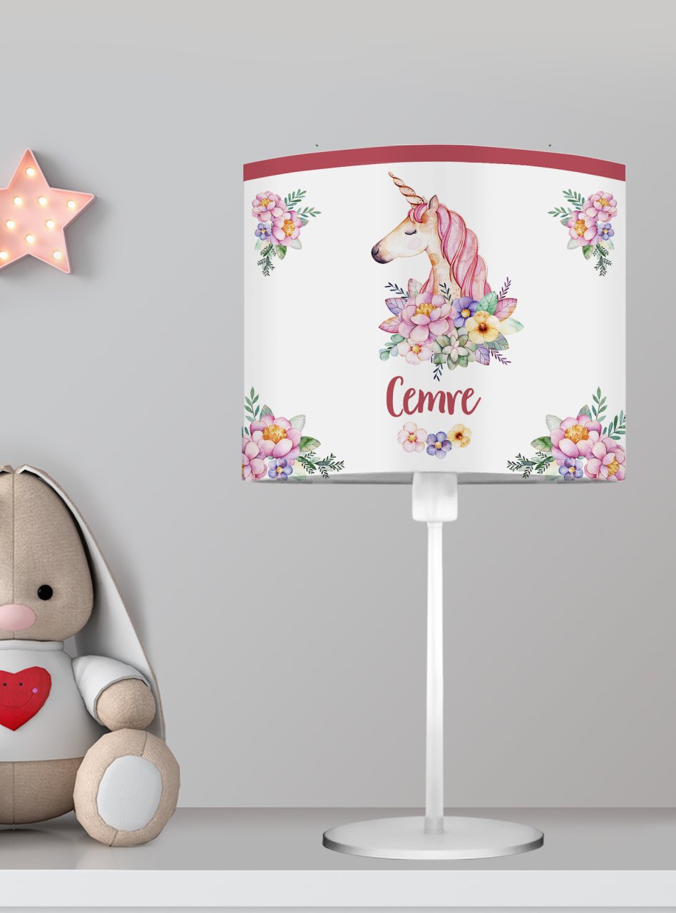 Kişiye Özel Başucu Abajur Unicorn Ürün ana görseli
