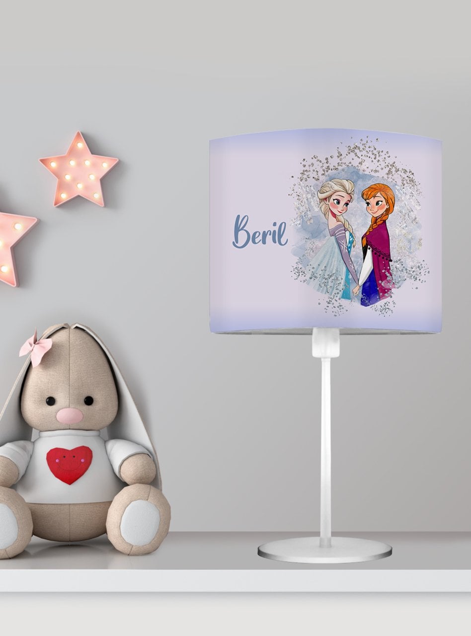 Kişiye Özel Başucu Abajur Elsa Anna Ürün ana görseli
