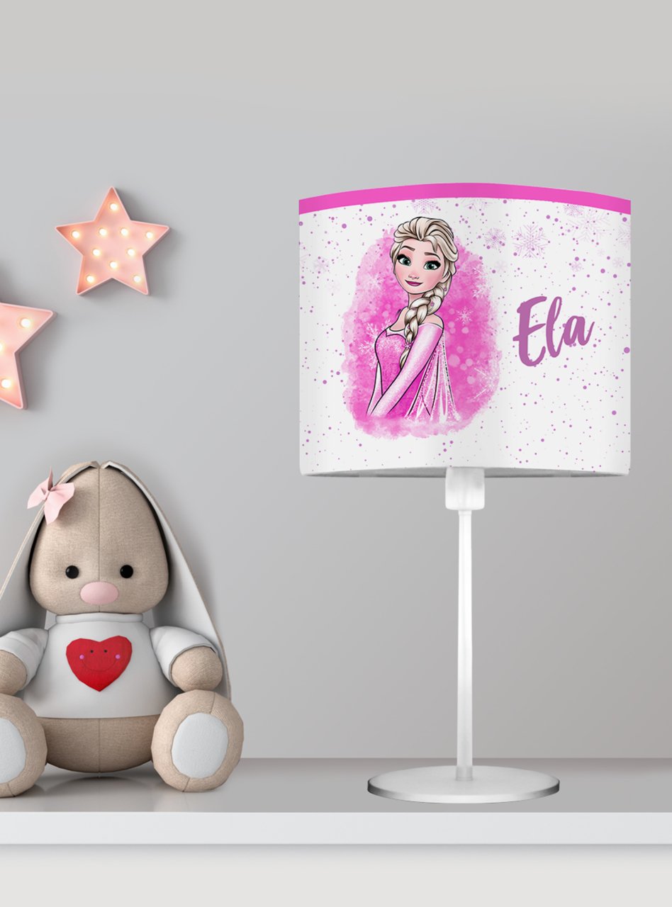 Kişiye Özel Başucu Abajur Pembe Elsa Ürün ana görseli