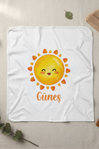 İsme Özel Penye Bebek Battaniyesi Güneş