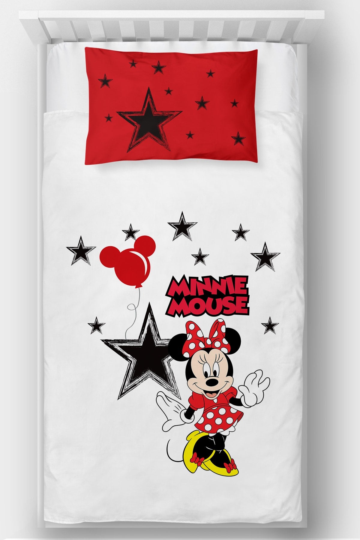 Tek Kişilik Yatak Örtüsü Minnie Mouse