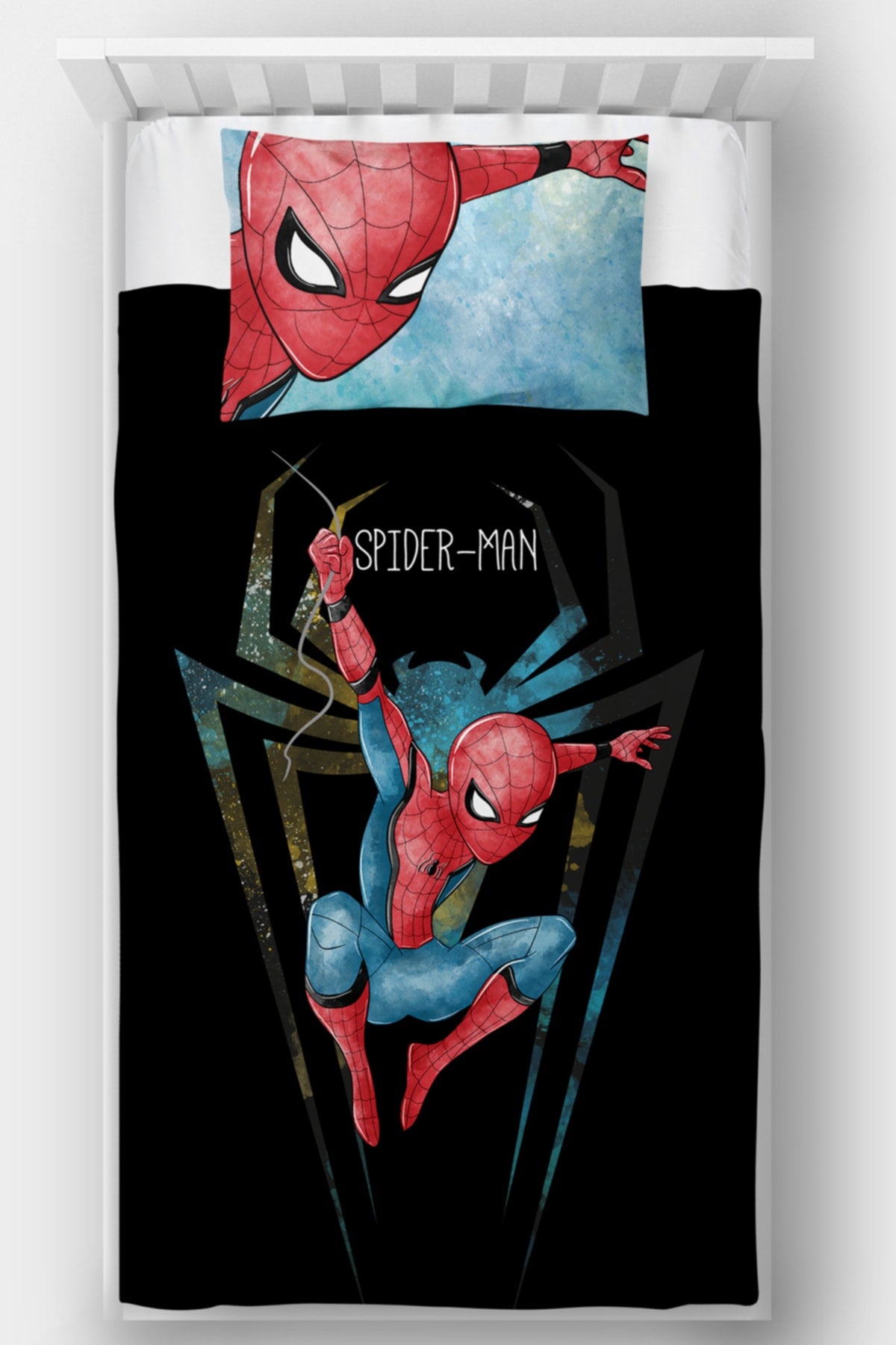 Tek Kişilik Yatak Örtüsü Spiderman Ürün ana görseli