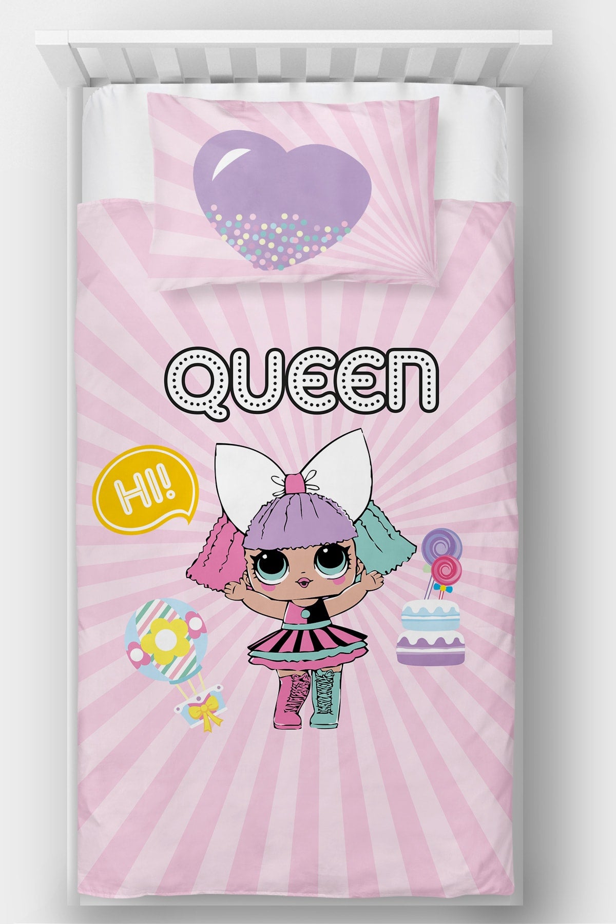 Tek Kişilik Yatak Örtüsü Lol Queen