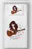 Gitarlı Kız Tek Kişilik Yatak Örtüsü