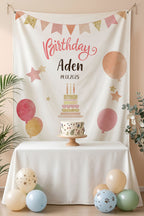 Kişiye Özel Doğum Günü Happy Birthday Duvar Örtüsü Duvar Halısı Birinci Kalite Kumaş