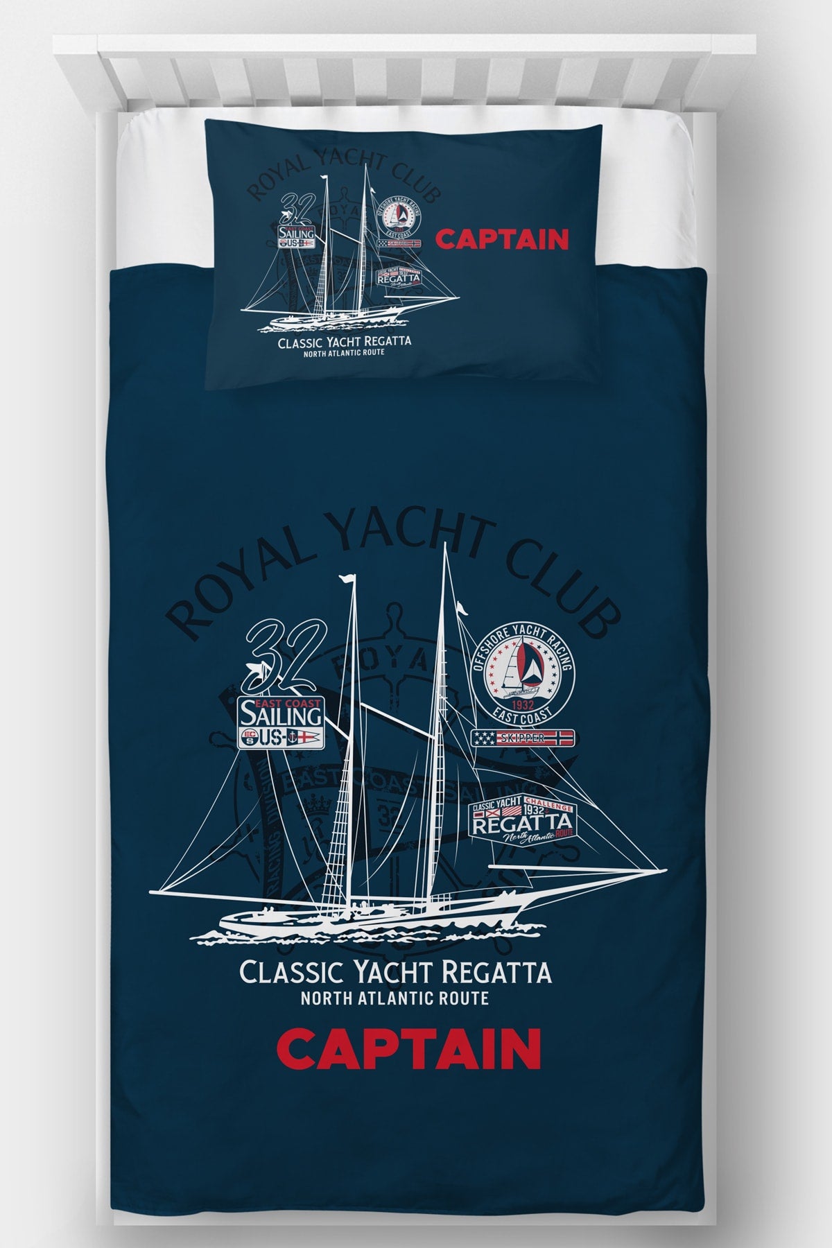 Tek Kişilik Yatak Örtüsü Yacht Club