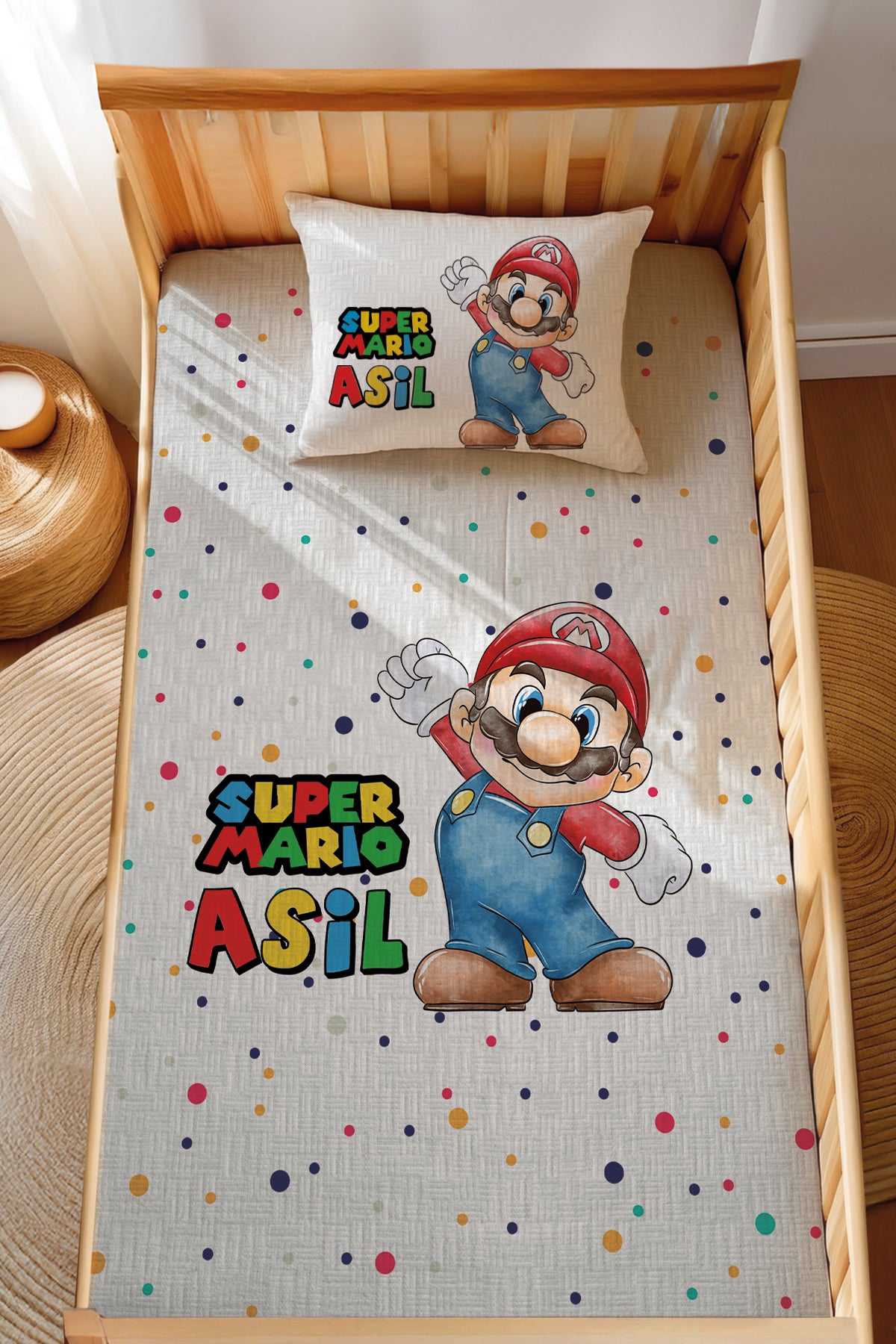 Montessori Pike Seti Jakarlı %100 Pamuk Super Mario