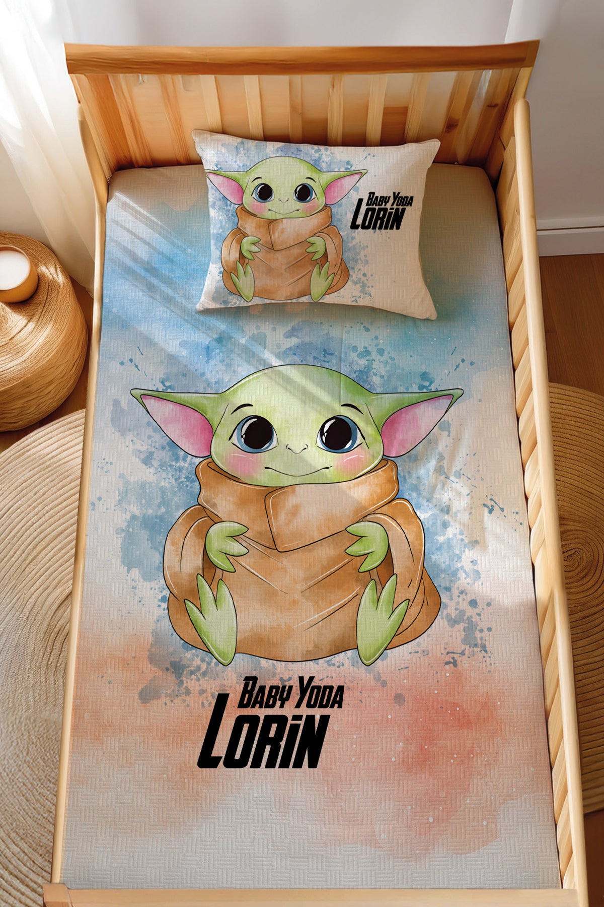 Montessori Pike Seti Jakarlı %100 Pamuk Baby Yoda