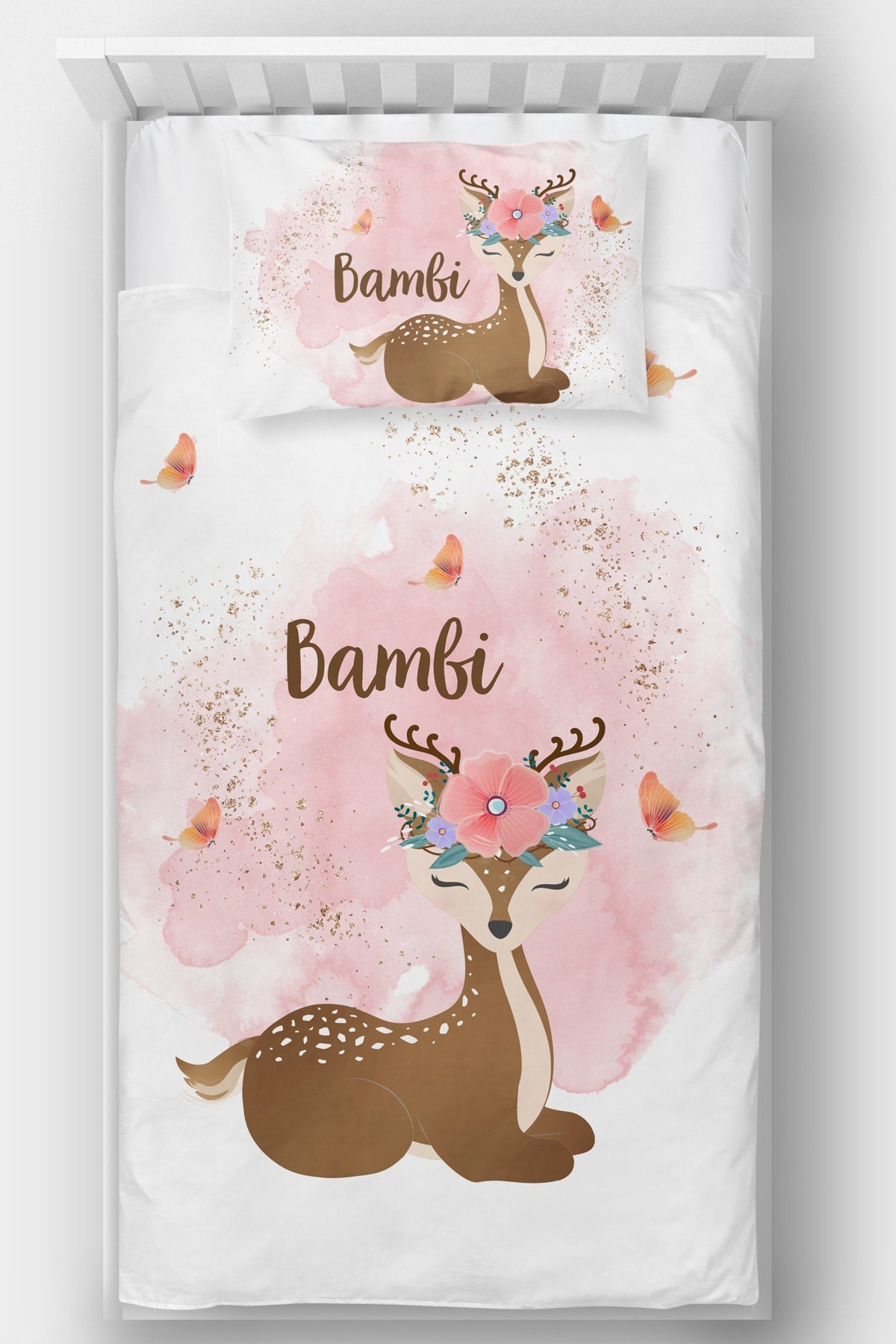 Tek Kişilik Yatak Örtüsü Bambi