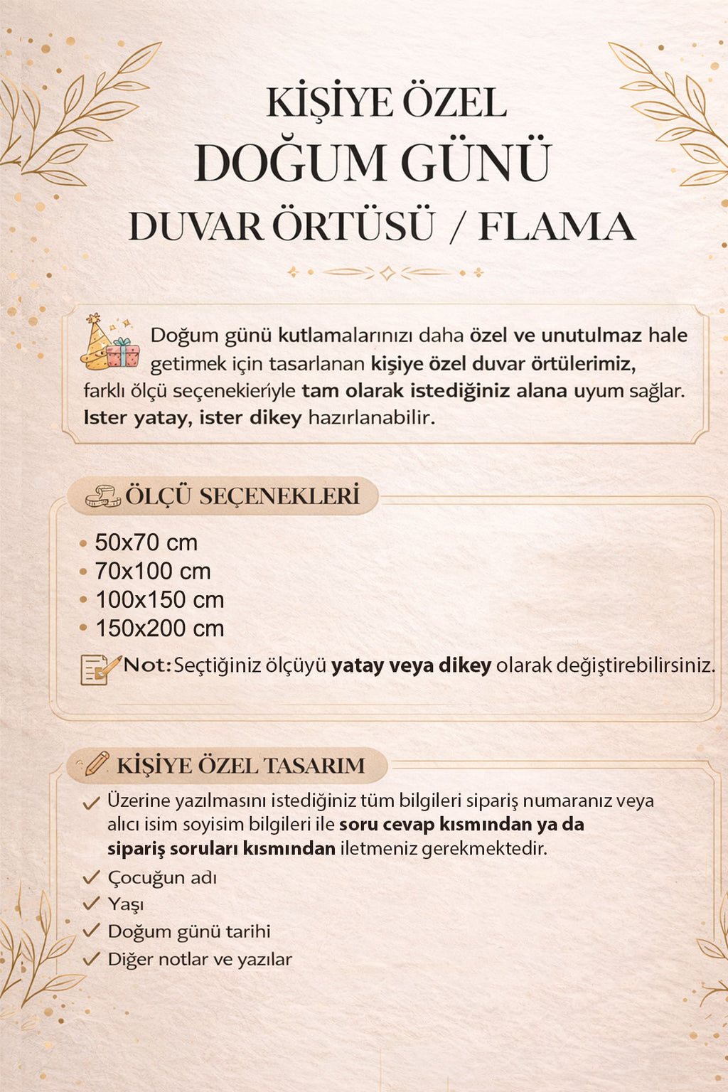 Kişiye Özel Doğum Günü Happy Birthday Duvar Örtüsü Duvar Halısı Birinci Kalite Kumaş