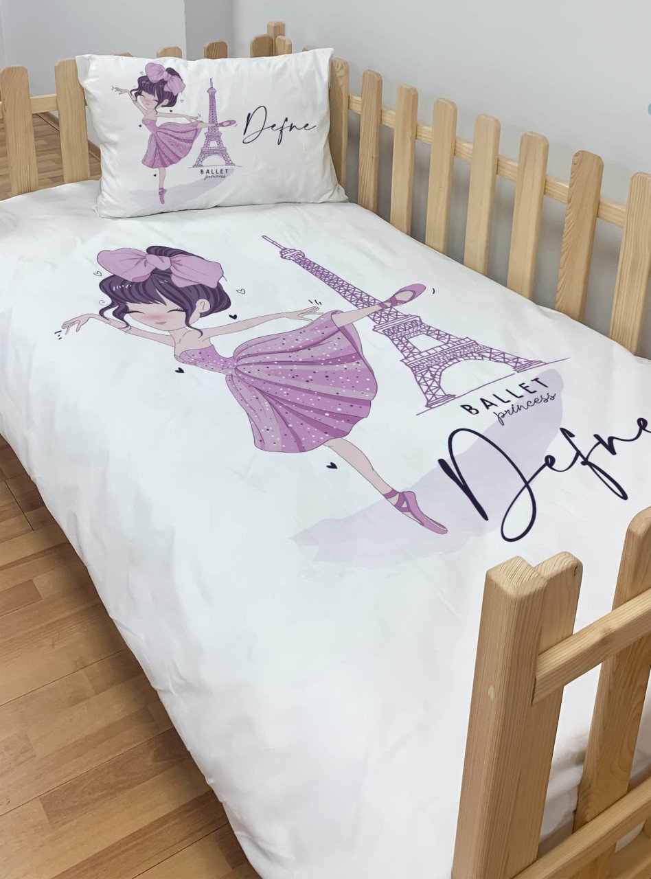 Kişiye Özel Montessori %100 Pamuk Nevresim Seti Paris Ürün ana görseli