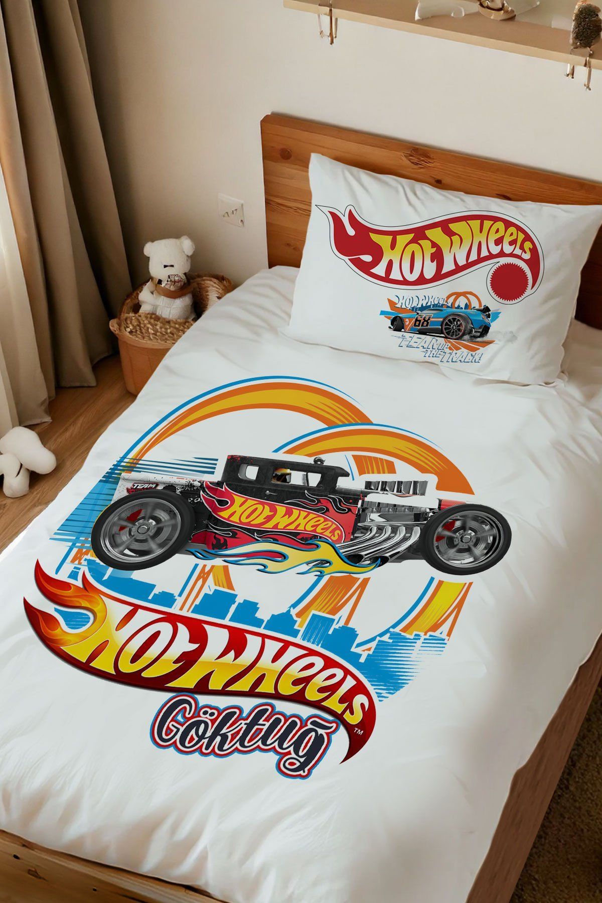 Kişiye Özel Tek Kişilik Nevresim Hot Wheels Ürün ana görseli