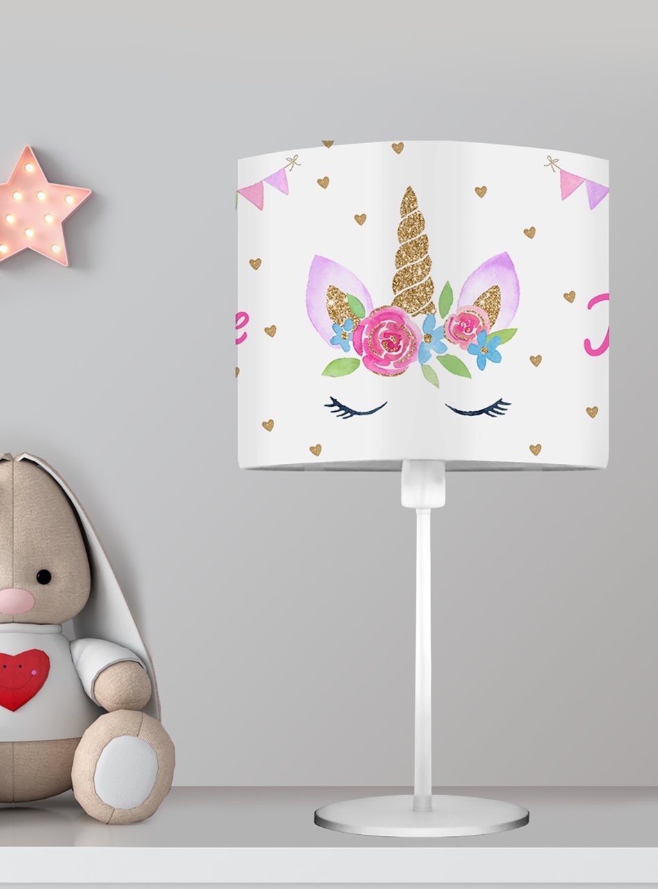 Kişiye Özel Başucu Abajur Unicorn Ürün ana görseli