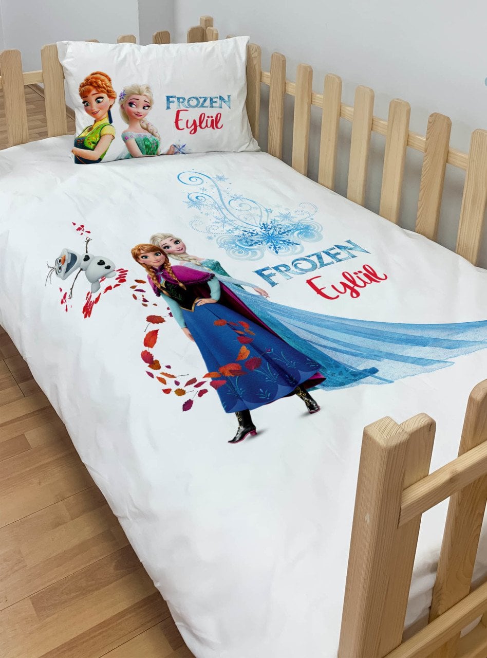 Kişiye Özel Montessori %100 Pamuk Nevresim Seti Elsa 66346990035