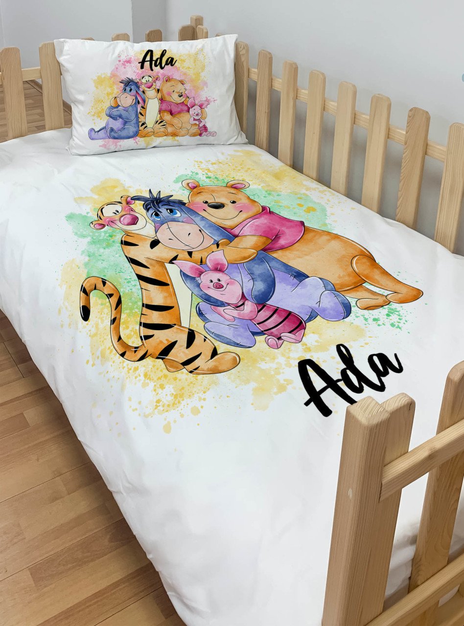 Kişiye Özel Montessori %100 Pamuk Nevresim Seti Winnie The Pooh Ürün ana görseli