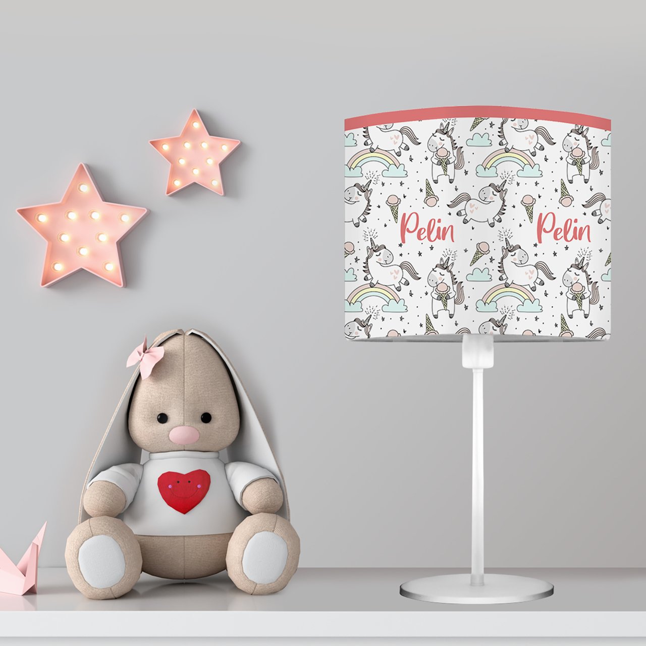 Kişiye Özel Başucu Abajur Unicorn Ürün ana görseli