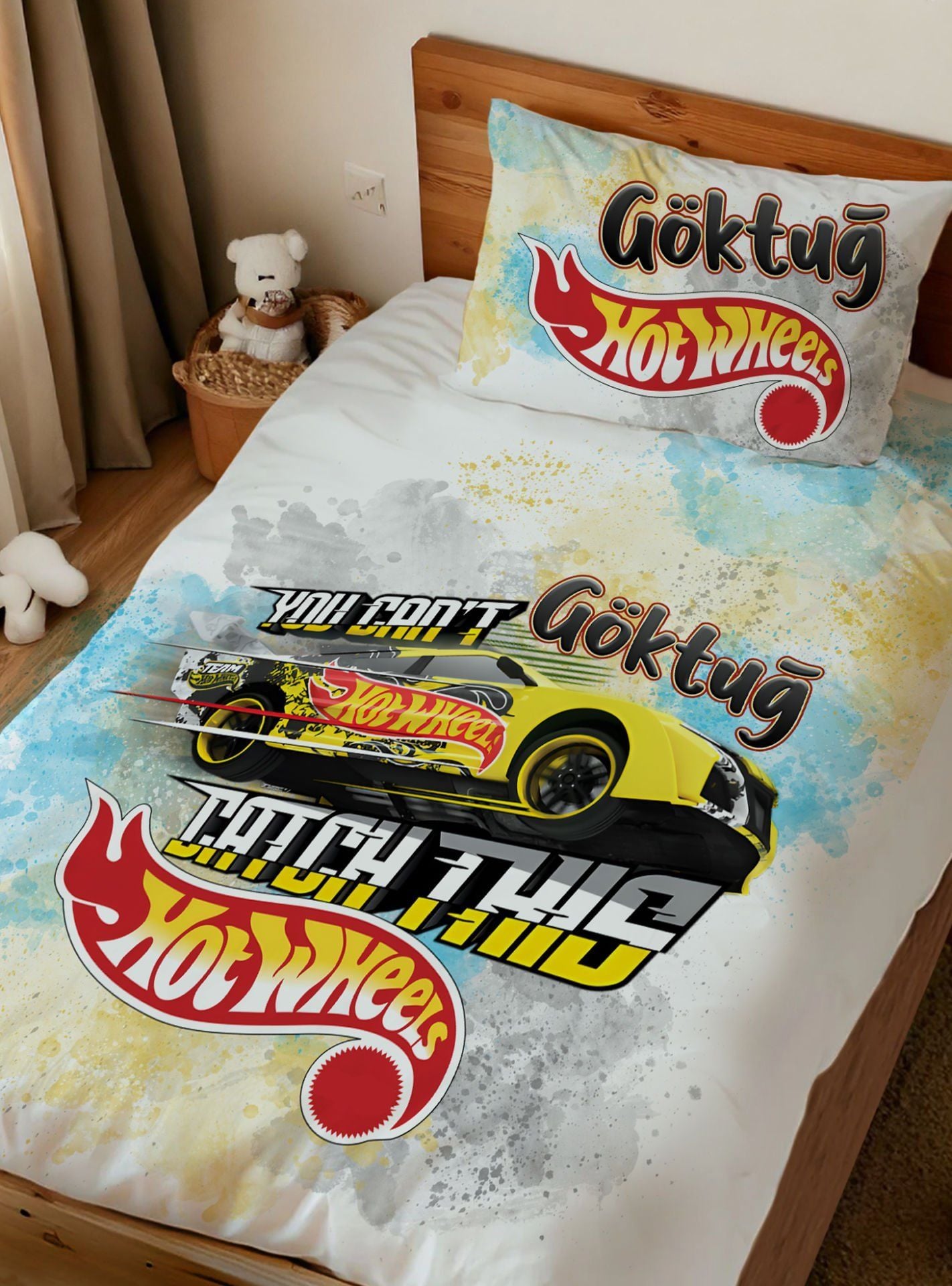 Kişiye Özel Tek Kişilik Nevresim Hot Wheels Ürün ana görseli