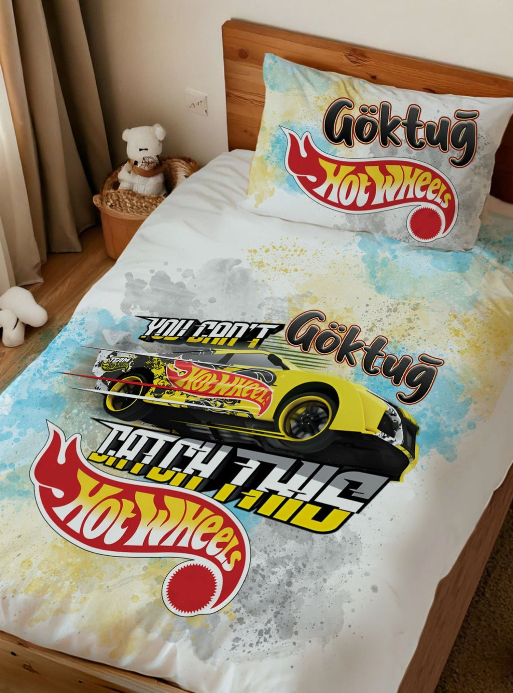 Kişiye Özel Tek Kişilik Nevresim Hot Wheels