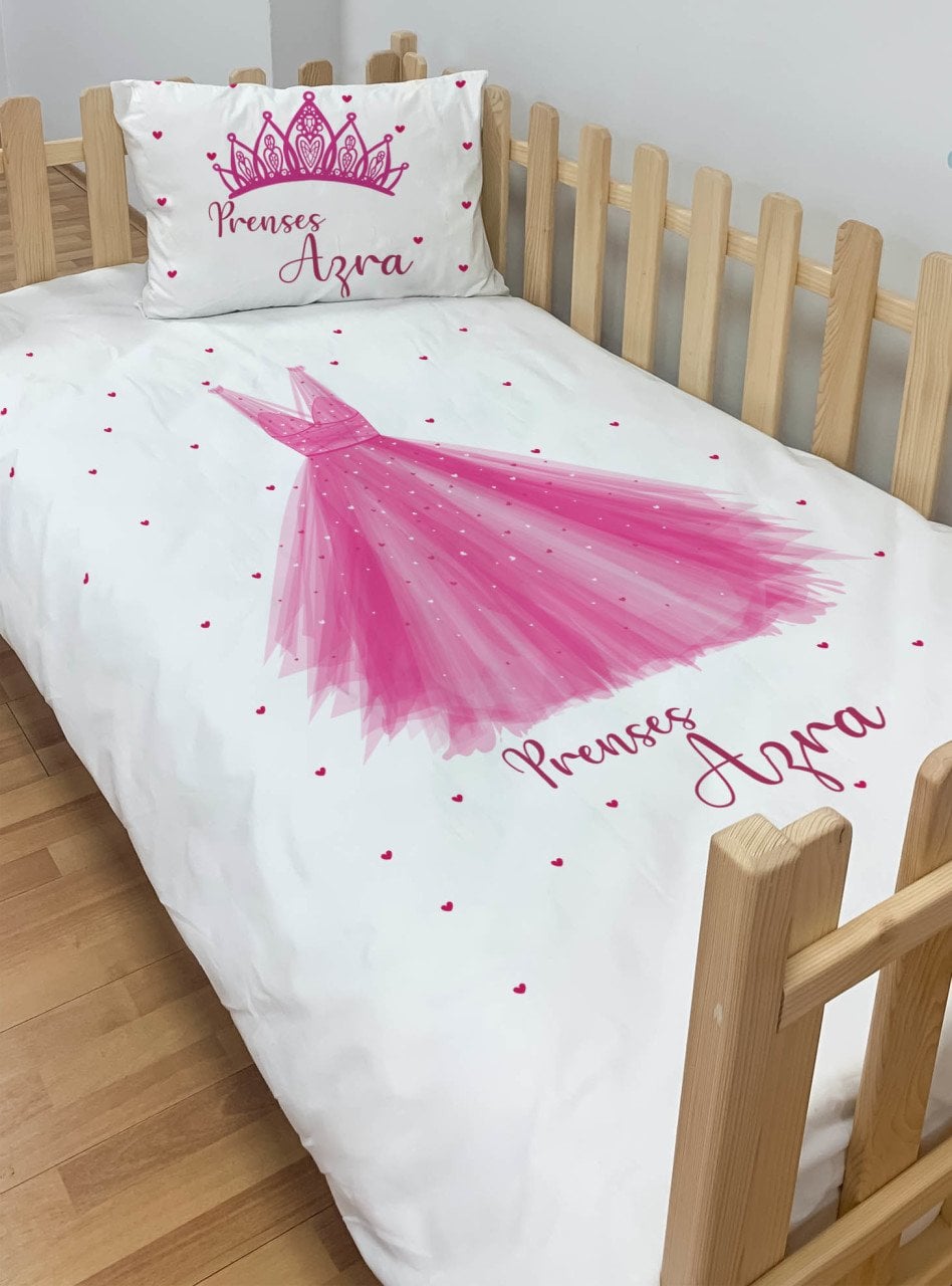 Kişiye Özel Montessori %100 Pamuk Nevresim Seti Prenses Ürün ana görseli