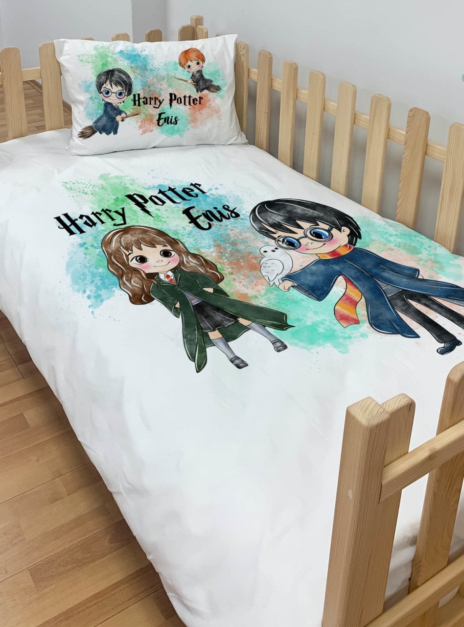 Kişiye Özel Montessori %100 Pamuk Nevresim Seti Harry Potter Ürün ana görseli