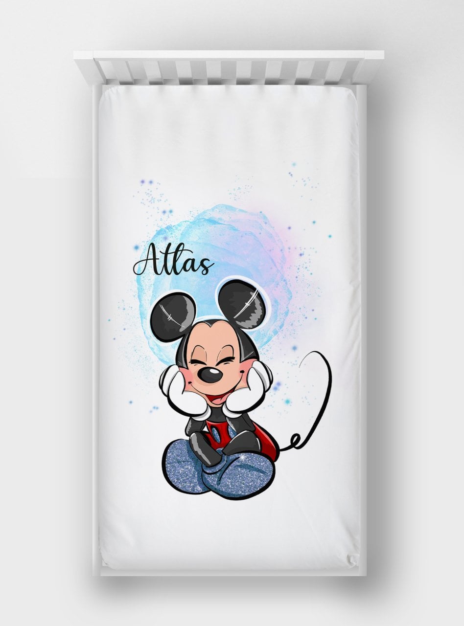Dijital Baskılı Tek Kişilik Lastikli Çarşaf Mickey Mouse 6234564