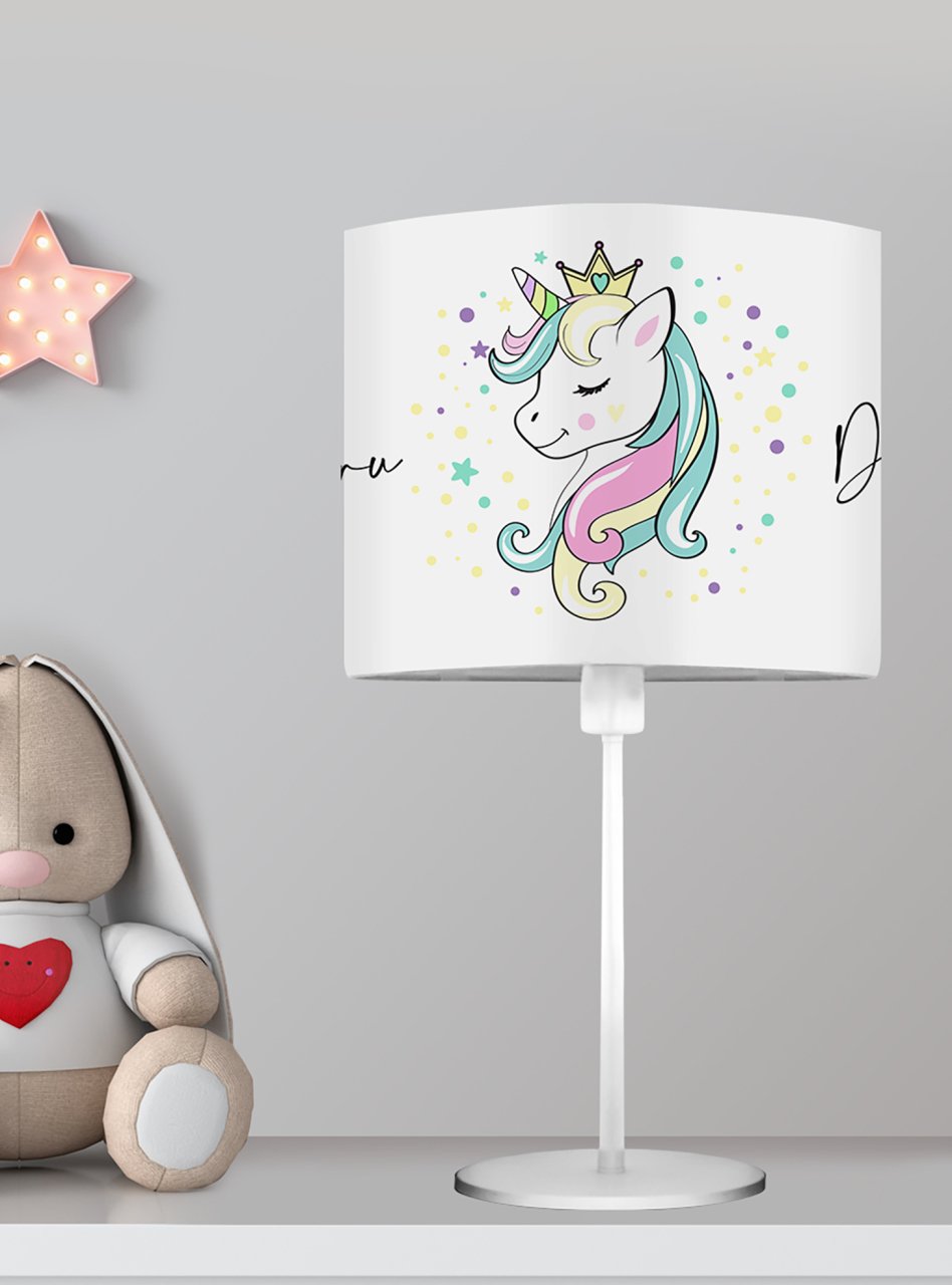 Kişiye Özel Başucu Abajur Unicorn Ürün ana görseli
