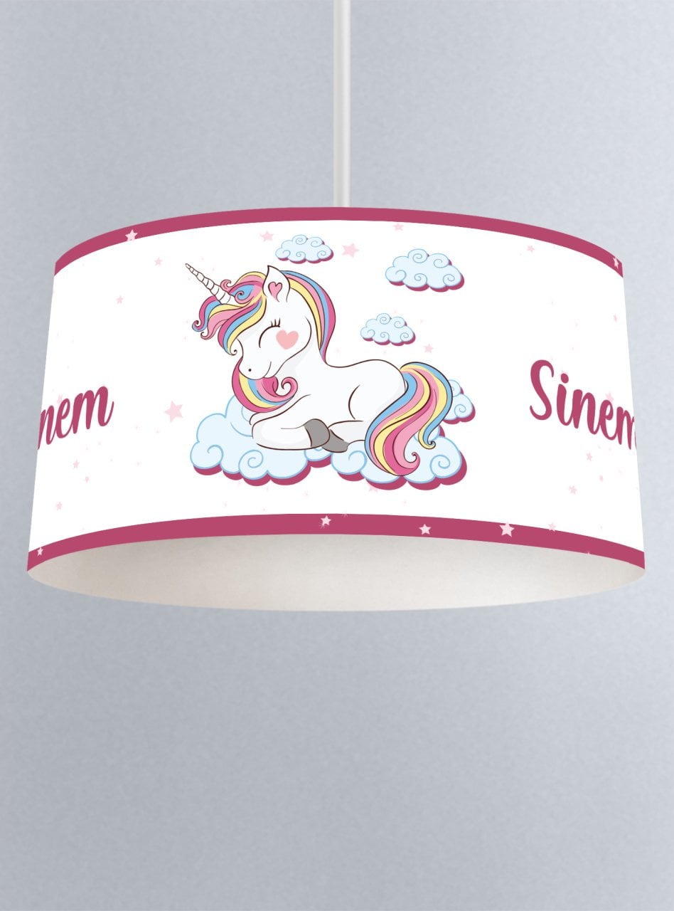 Kişiye Özel İsimli Sarkıt Avize Unicorn Ürün ana görseli