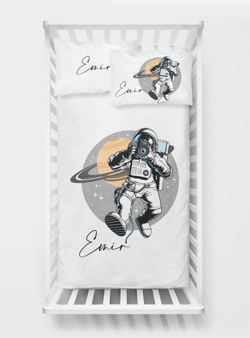 Kişiye Özel Bebek Nevresim Takımı Astronot