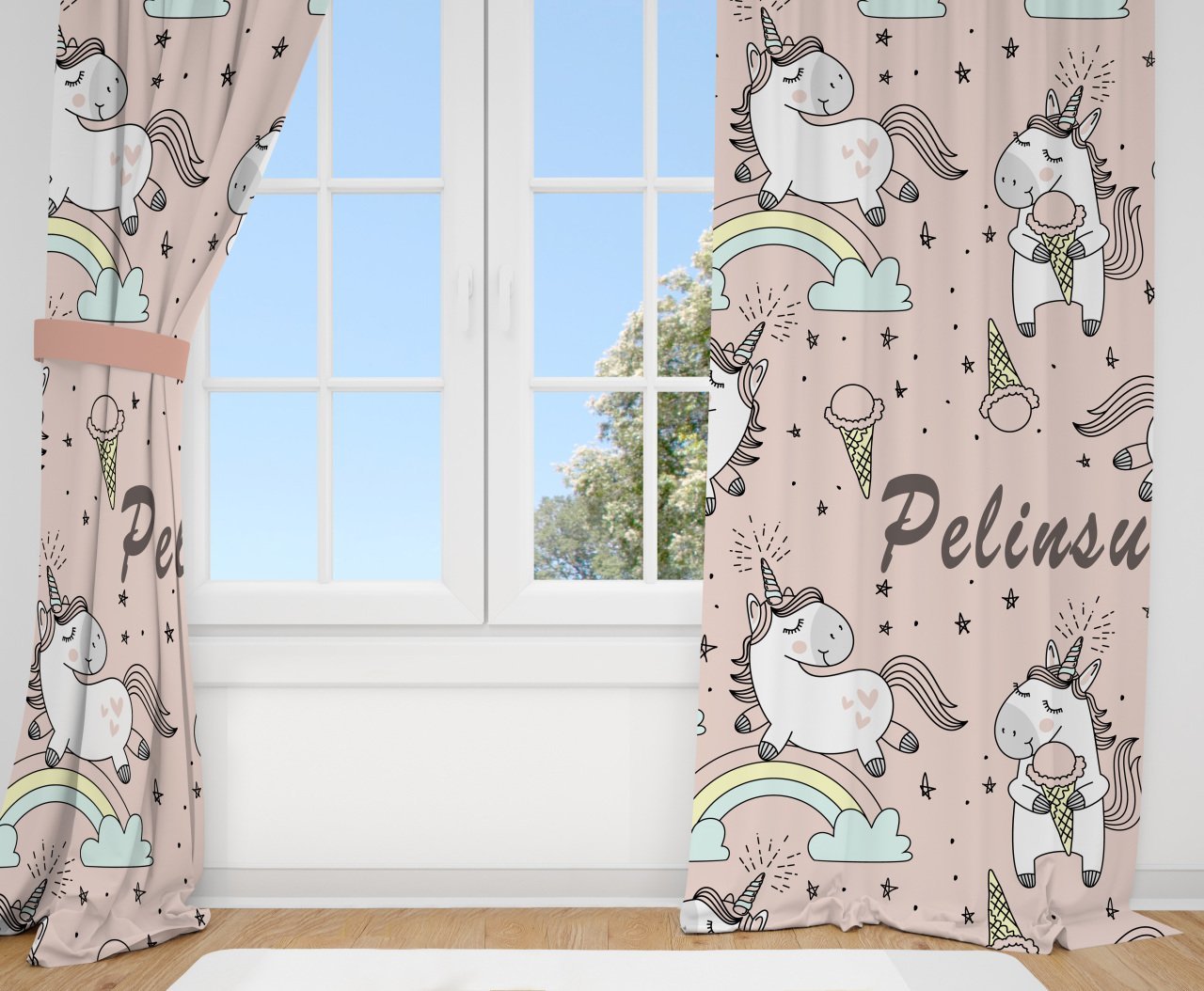 Kişiye Özel Fon Perde Unicorn Ürün ana görseli