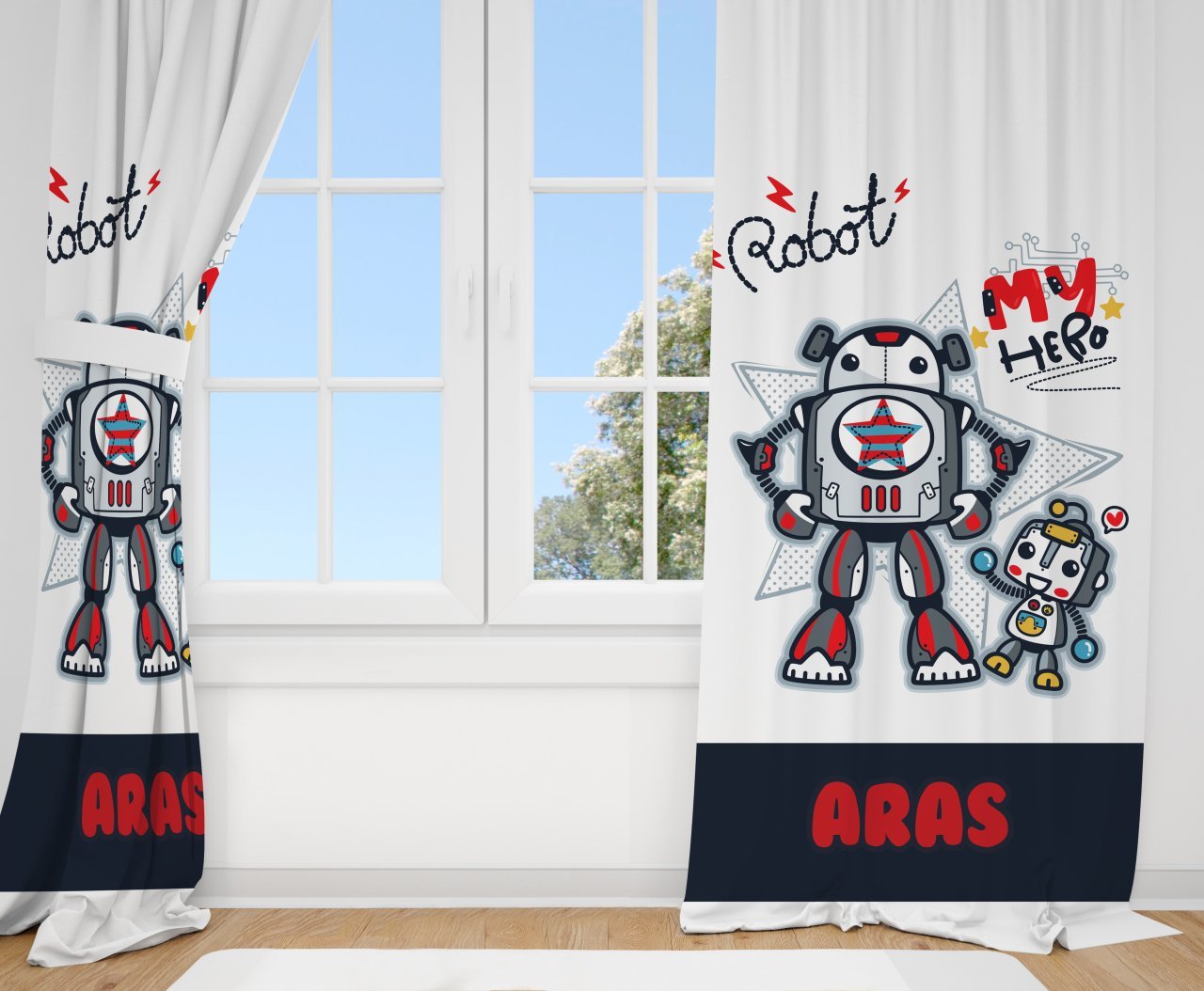 Kişiye Özel Fon Perde Robot Ürün ana görseli