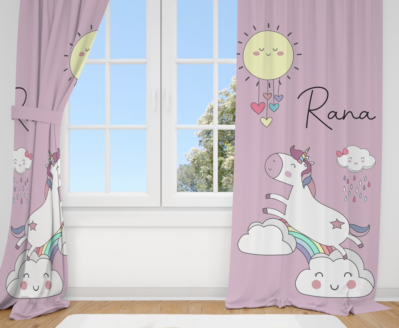 Kişiye Özel Fon Perde Unicorn Ürün ana görseli