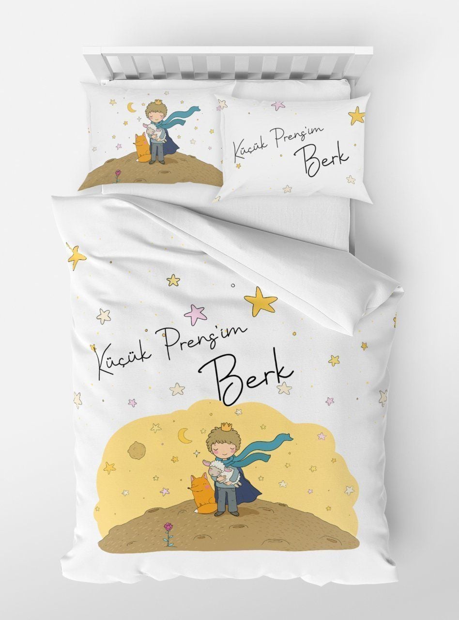 Kişiye Özel Tek Kişilik Nevresim Takımı Küçük Prens Ürün ana görseli