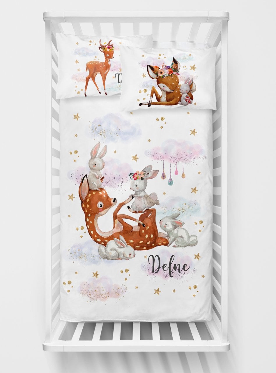 Kişiye Özel Bebek Nevresim Bambi Ürün ana görseli