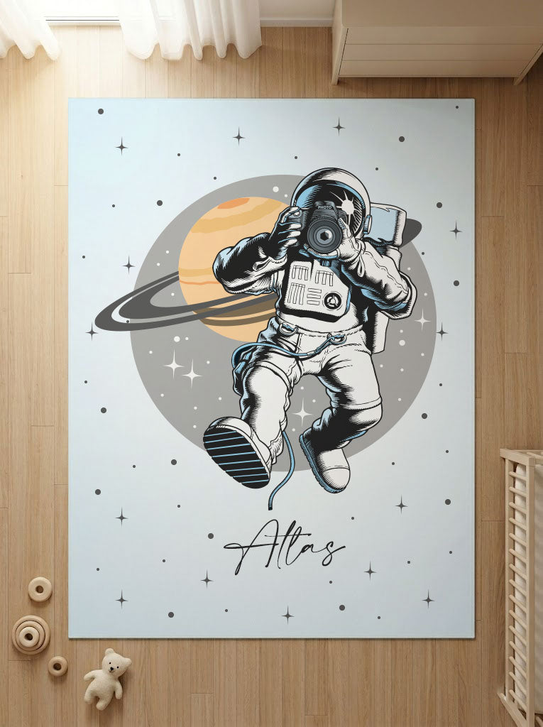 Kişiye Özel Astronot Temalı Çocuk Odası Halısı