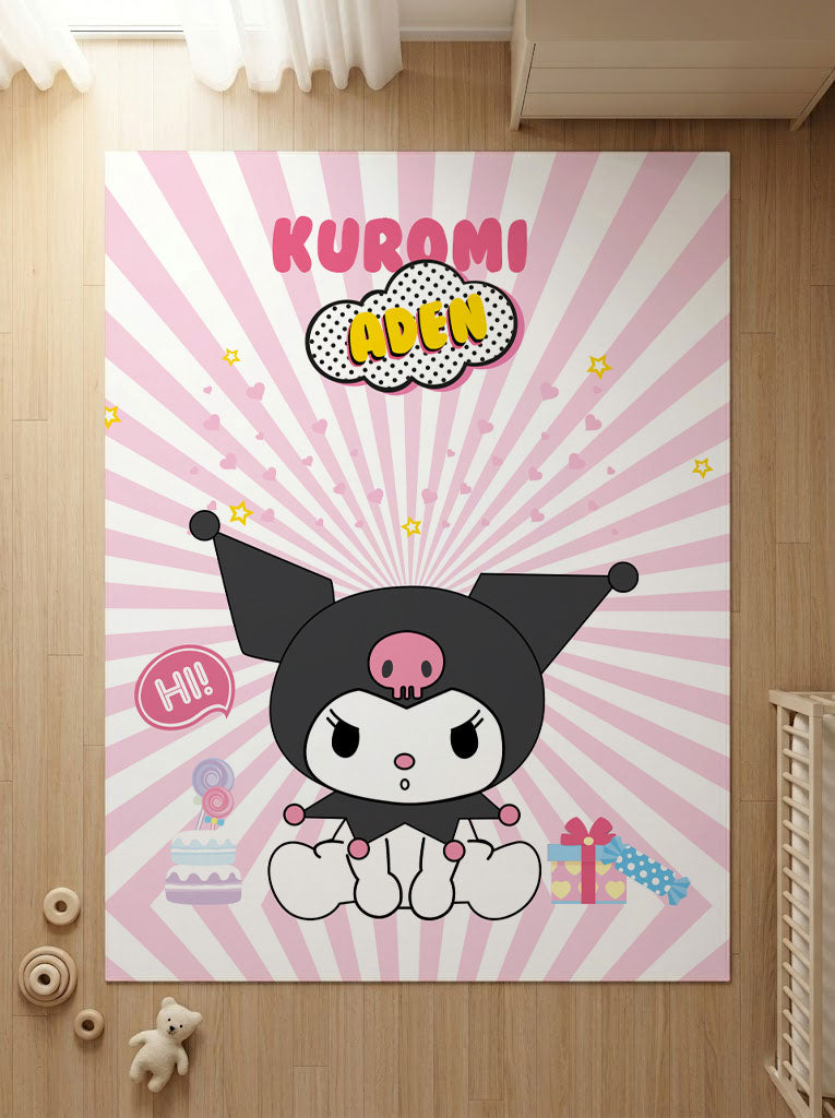 Kişiye Özel Kuromi Kawaii Çocuk Halısı