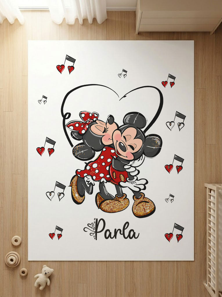Kişiye Özel Minnie Mickey Çocuk Halısı