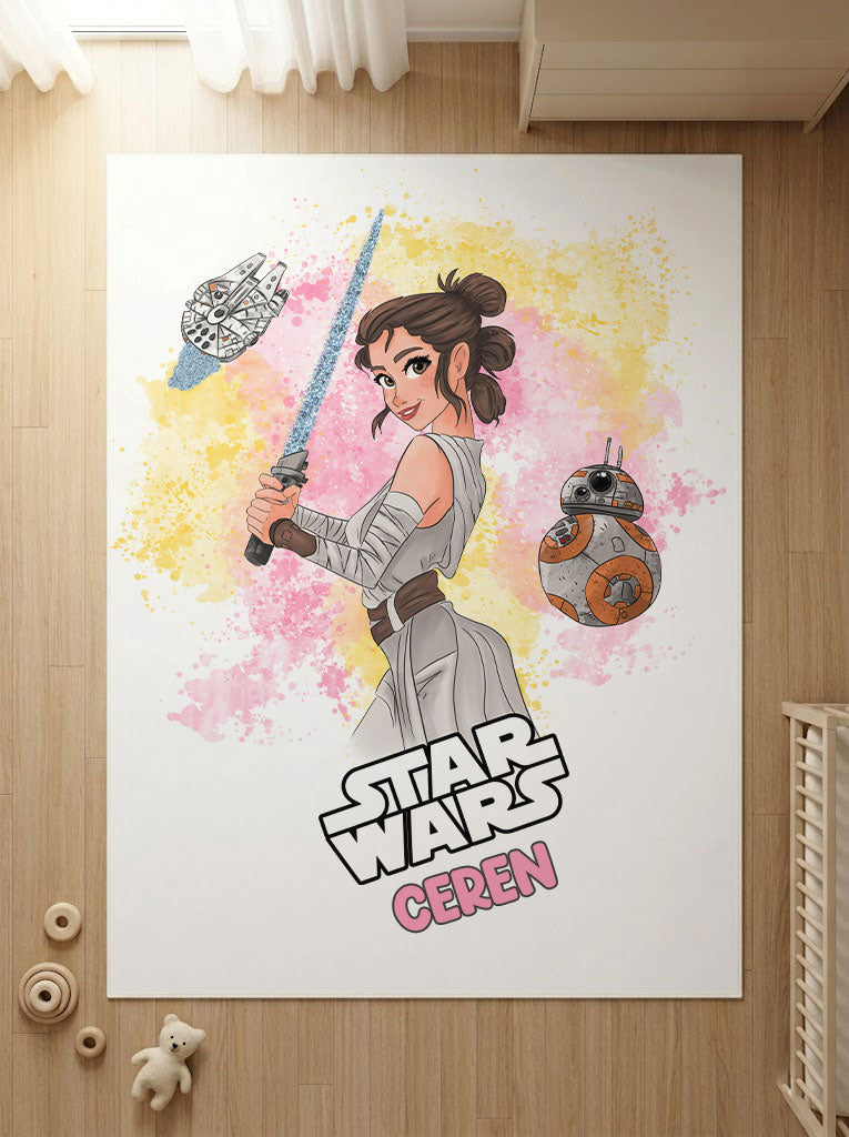 Kişiye Özel Star Wars Kız Çocuk Halısı