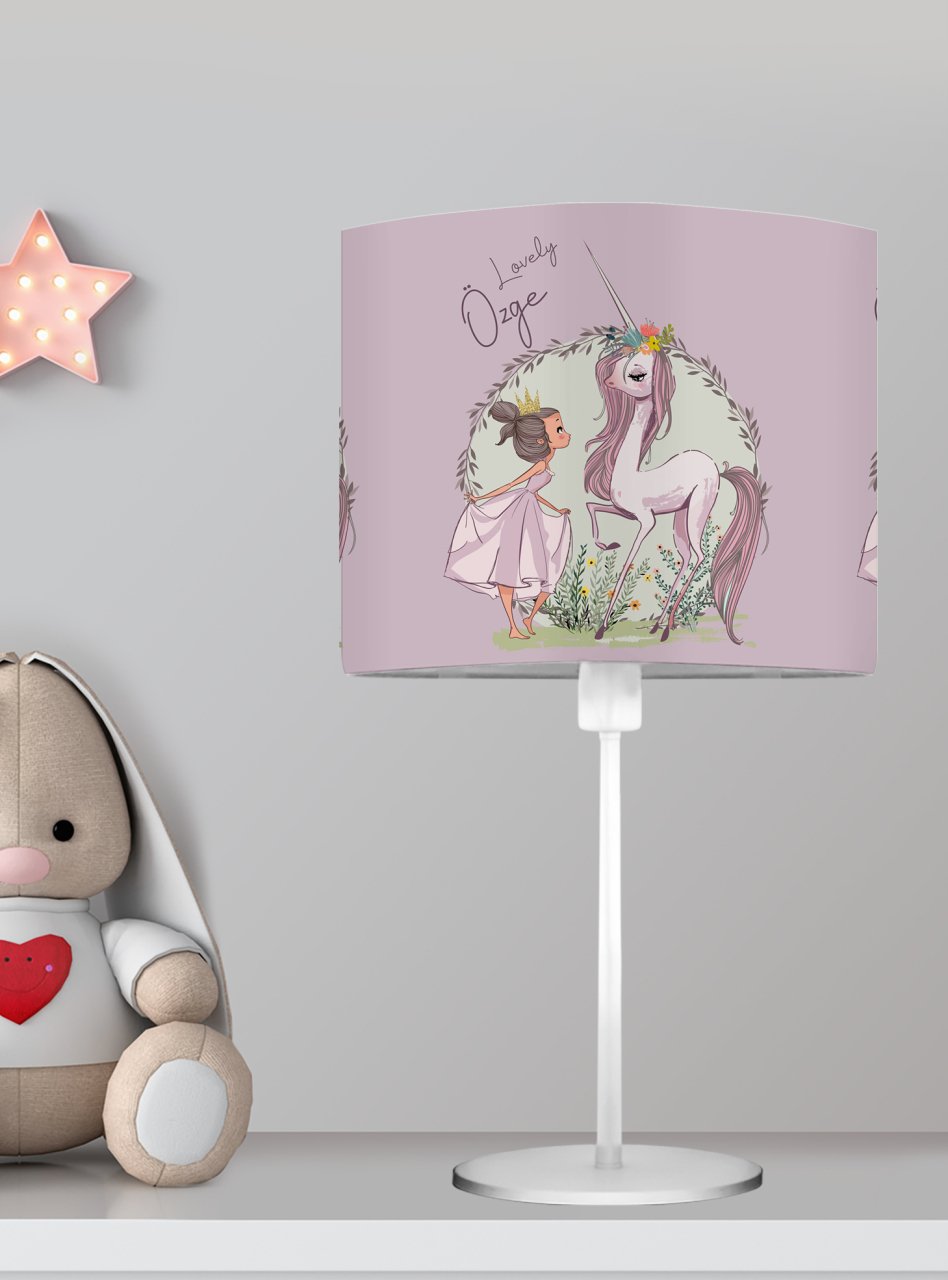 Kişiye Özel Başucu Abajur Unicorn Ürün ana görseli