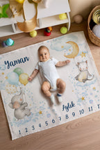 Kişiye Özel Ay ve Balon Anı Örtüsü
