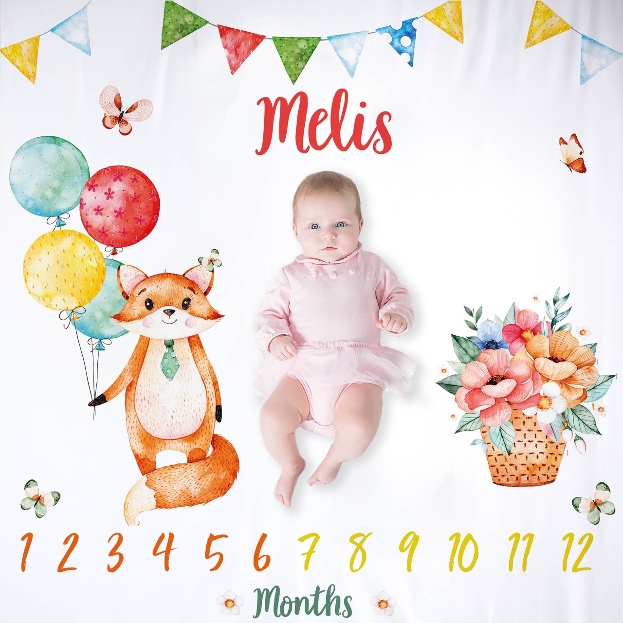 Kişiye Özel Anı Örtüsü Balonlu Tilki 39817394aö