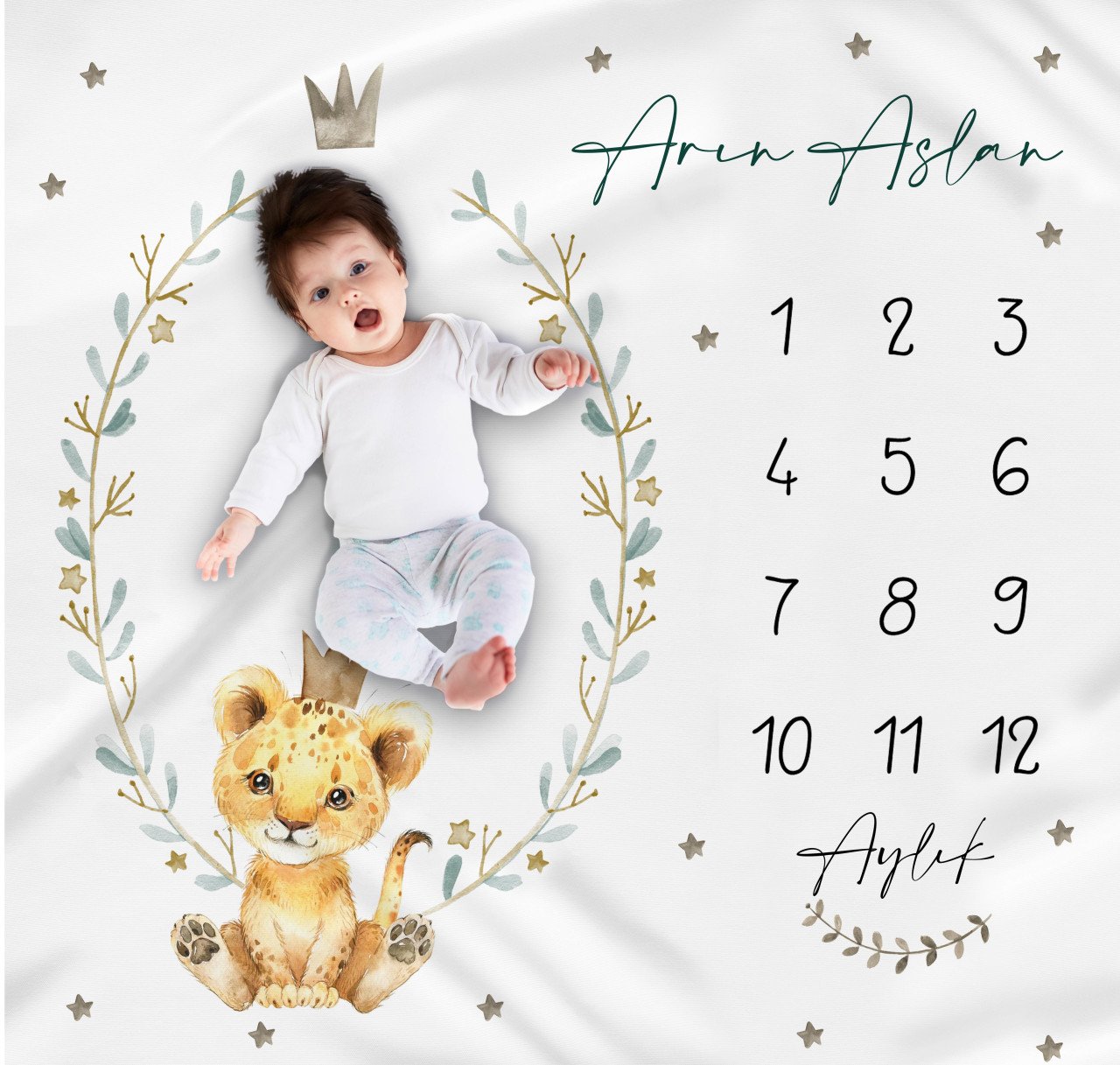 Kişiye Özel Anı Örtüsü Aslan 2828394368ao