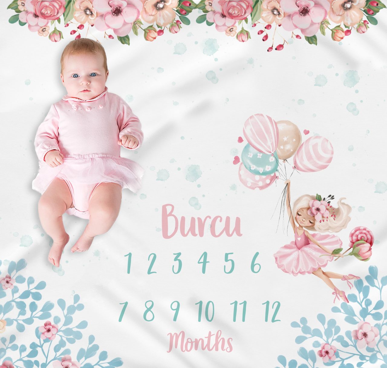 Kişiye Özel Anı Örtüsü Çiçekli 2828391910